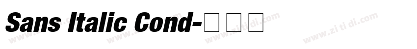 Sans Italic Cond字体转换